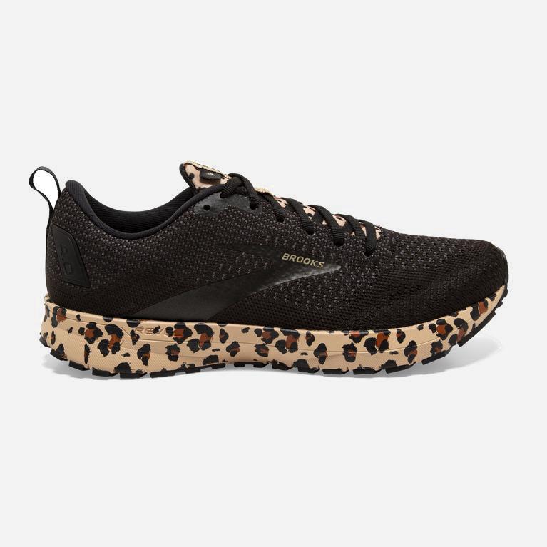 Brooks Revel 4 Hardloopschoenen voor Dames Zwart /Metal/Leopard/Khaki (LMINF-1362)